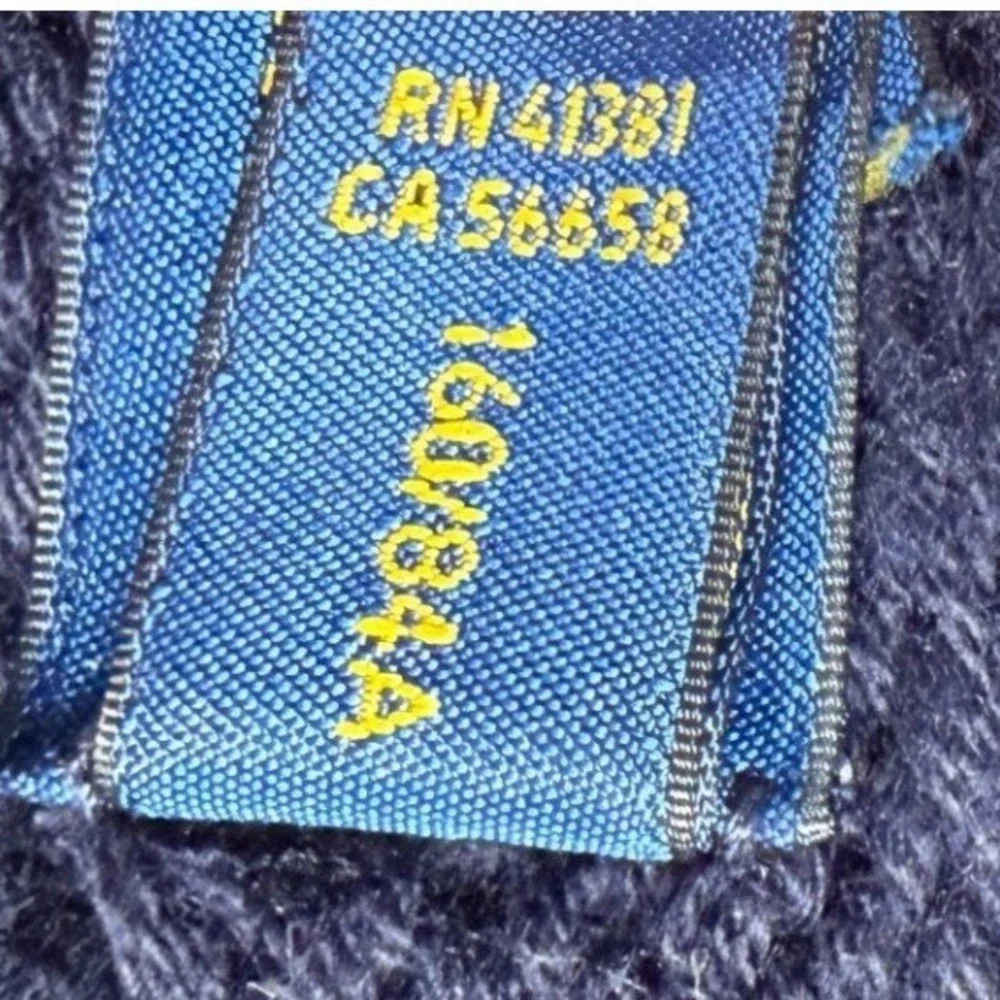 Polo‎ Ralph Lauren Navy Red Yellow Stripe Knit Turtleneck Sweater Small